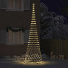 LED Christmas Tree with 555 LEDs with Stand Warm White 500 cm Metal