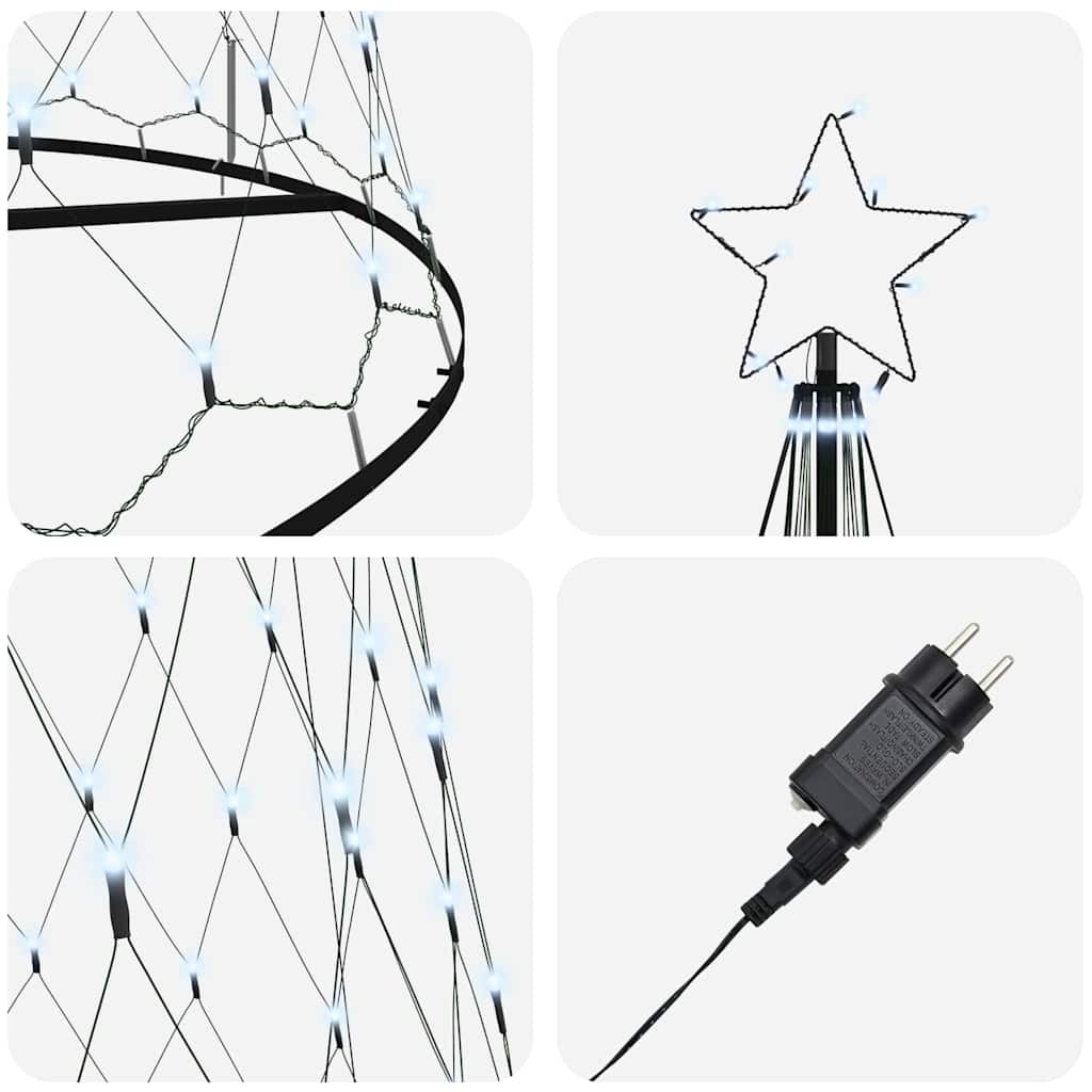 Led Kerstboom Met 555 Led Met Standaard Koudwit 500 Cm Metaal
