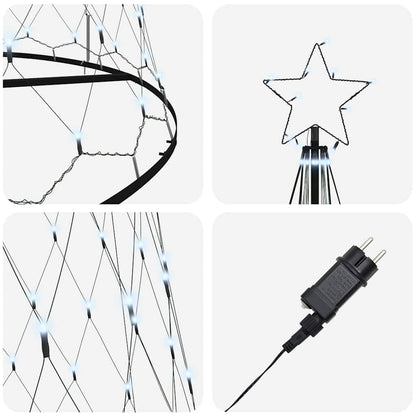 Led Kerstboom Met 555 Led Met Standaard Koudwit 500 Cm Metaal