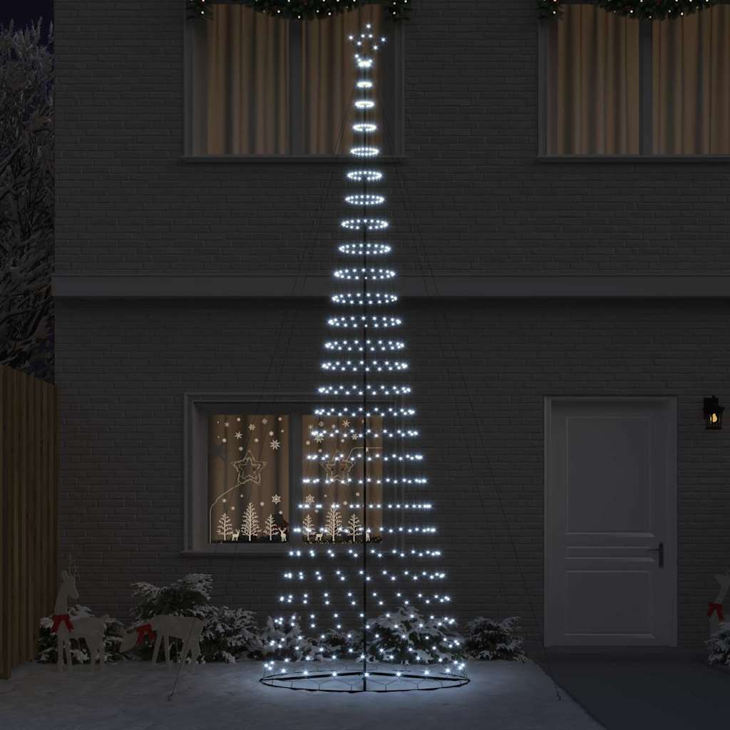 Led Kerstboom Met 555 Led Met Standaard Koudwit 500 Cm Metaal