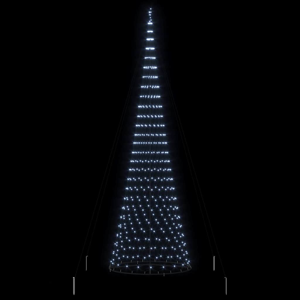 Led Kerstboom Met 555 Led Met Standaard Koudwit 500 Cm Metaal