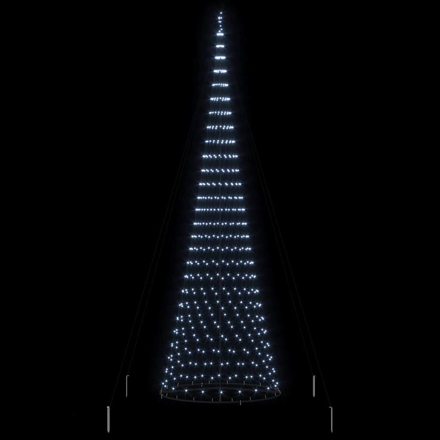 Led Kerstboom Met 555 Led Met Standaard Koudwit 500 Cm Metaal
