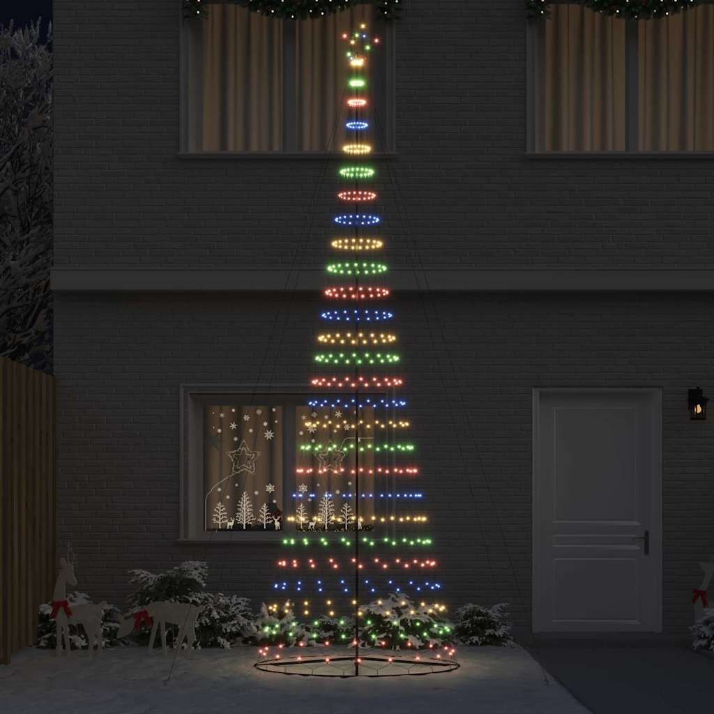 LED Kerstboom met 555 LED Multikleur 500 cm Metaal