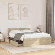 Bedframe 137x188 cm Sonoma Bewerkt hout