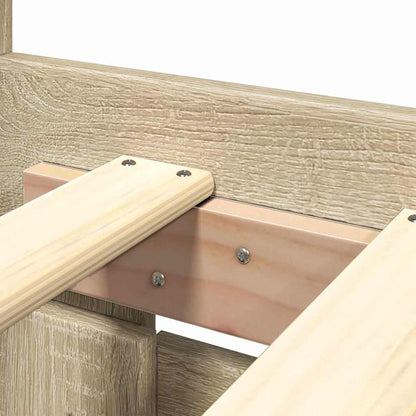 Bedframe met hoofdeinde 2 pcs Sonoma 193 x 203 cm Bewerkt hout