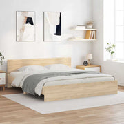 Bedframe wandmontage 193x203 cm Sonoma bewerkt hout