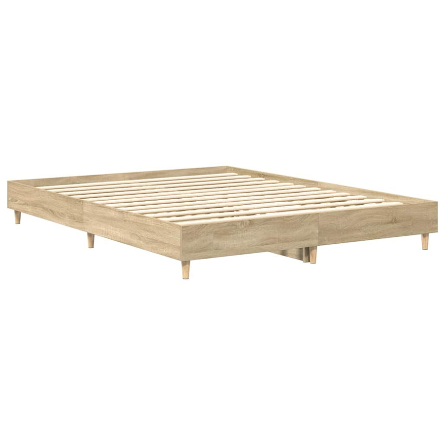 Bedframe 2 pcs Sonoma 152 x 203 cm Bewerkt hout