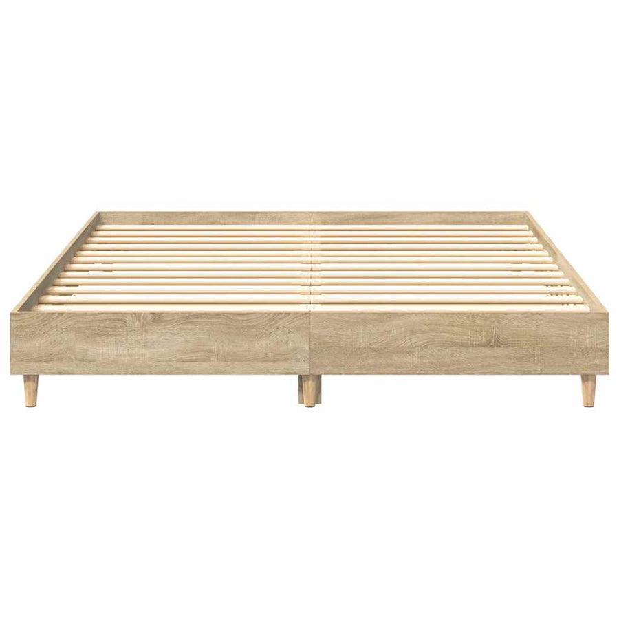 Bedframe 2 pcs Sonoma 152 x 203 cm Bewerkt hout