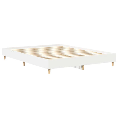 Bedframe 2 pcs Wit 152 x 203 cm Bewerkt hout