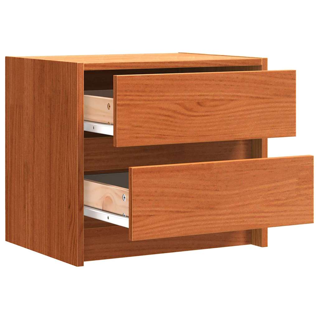 Nachtkastjes met lade Wasbruin 40 x 30.5 x 35.5 cm Grenenhout