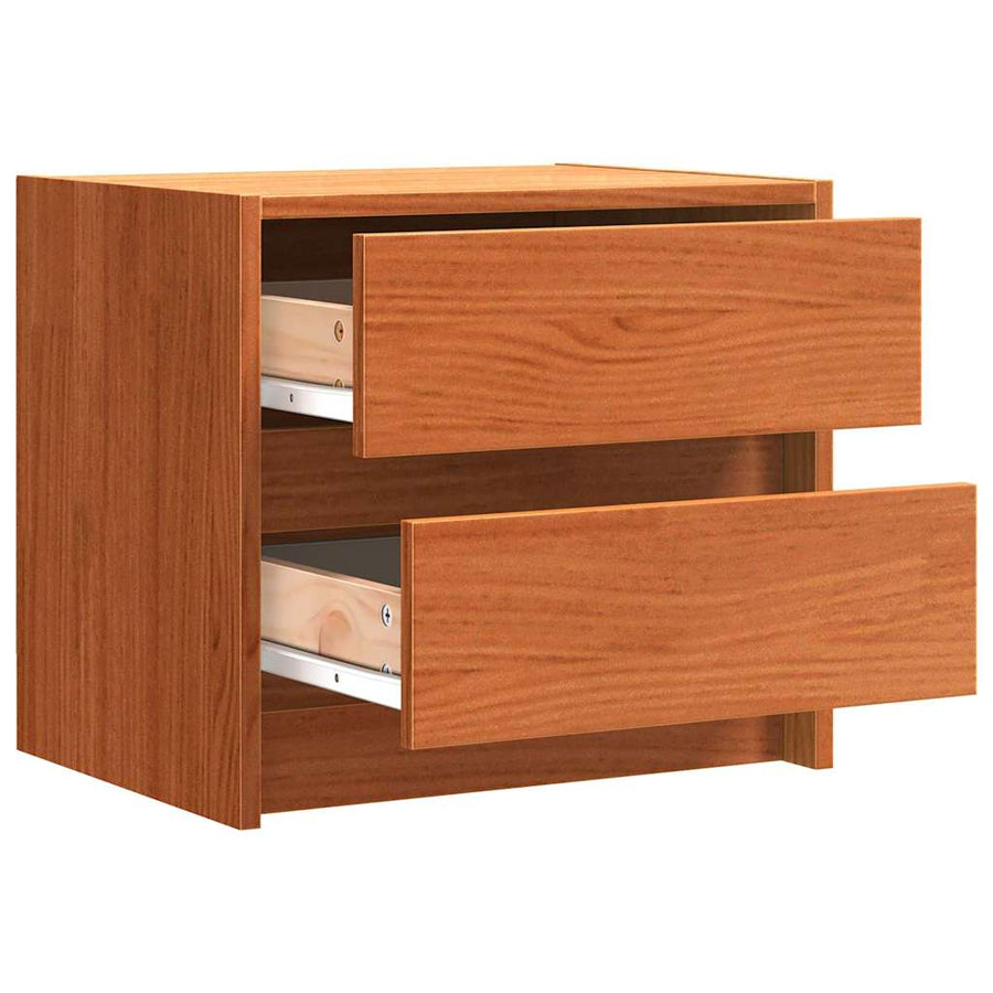 Nachtkastjes met lade Wasbruin 40 x 30.5 x 35.5 cm Grenenhout