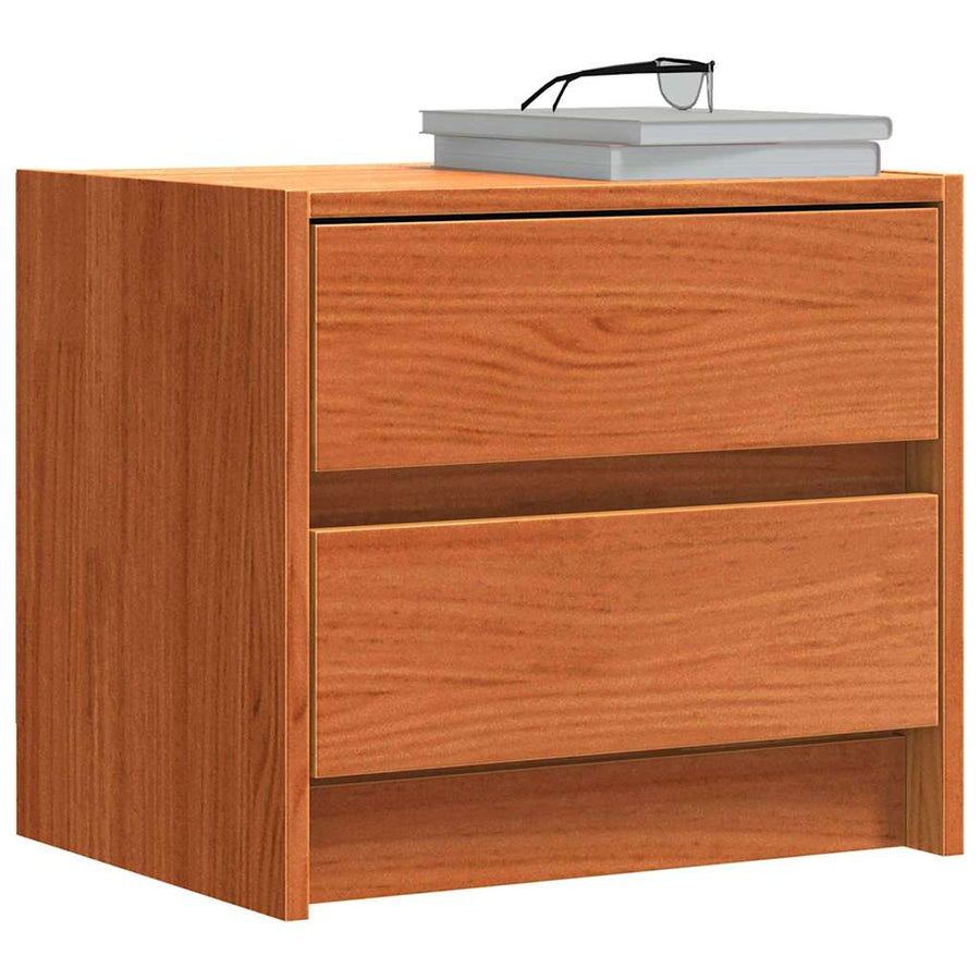 Nachtkastjes met lade Wasbruin 40 x 30.5 x 35.5 cm Grenenhout