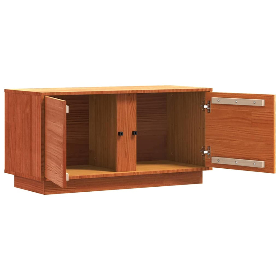 TV-kast Wasbruin 80 x 35 x 40,5 cm Massief grenenhout
