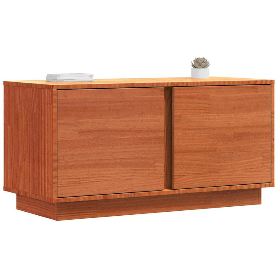 TV-kast Wasbruin 80 x 35 x 40,5 cm Massief grenenhout