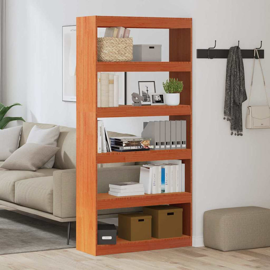 Boekenkast Wasbruin 80 x 30 x 167,5 cm Massief grenenhout