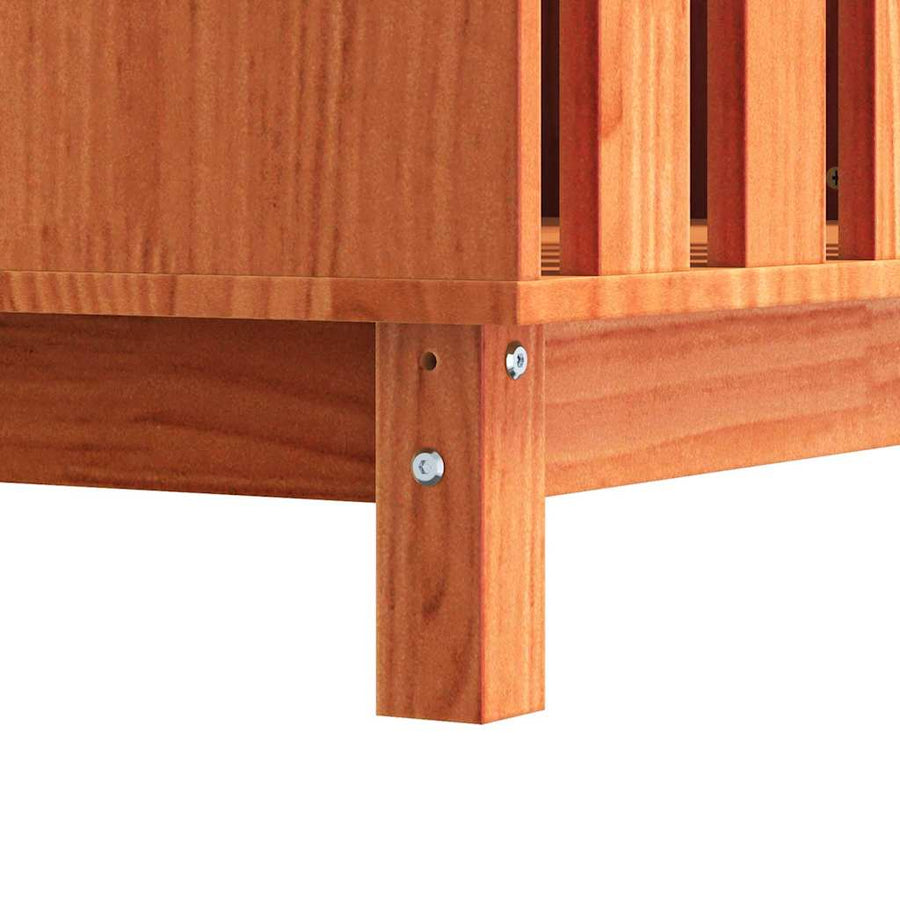 Hondenhuis Wasbruin 100 x 70 x 70 cm Massief grenenhout