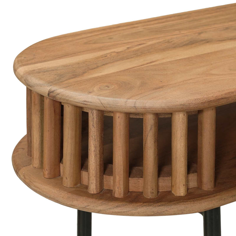 Handgemaakte Eindtafel Teakbruin 90 x 30 x 75 cm