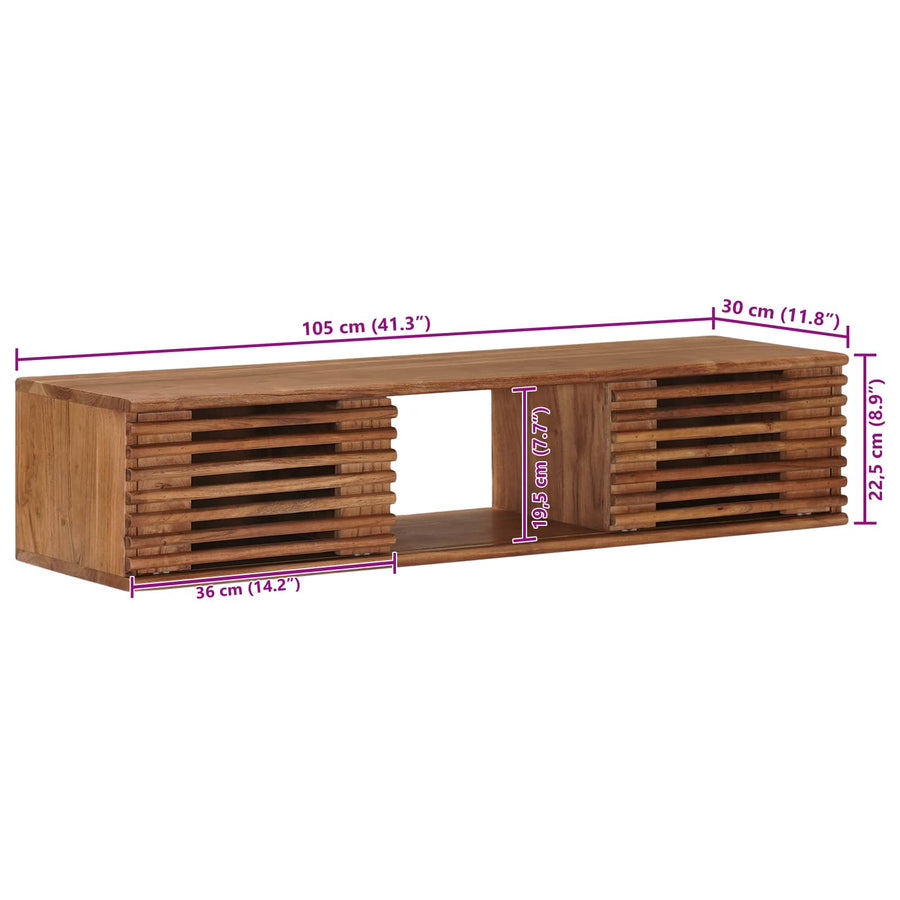 TV-kast met opslag met de deur Naturel 105 x 30 x 22,5 cm