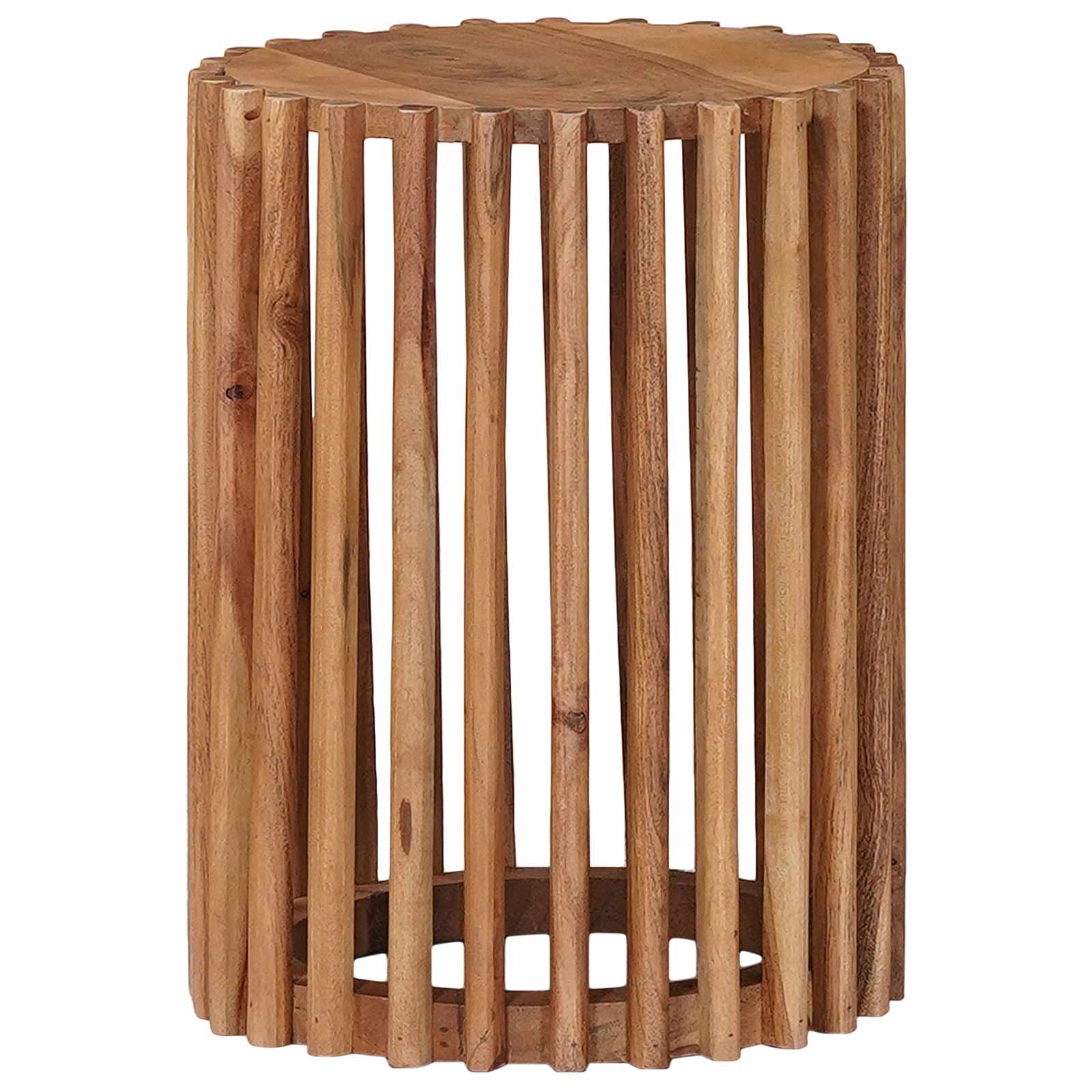 Bijzettafelset met opslag met de deur Bruin 40 x 40 x 45 cm