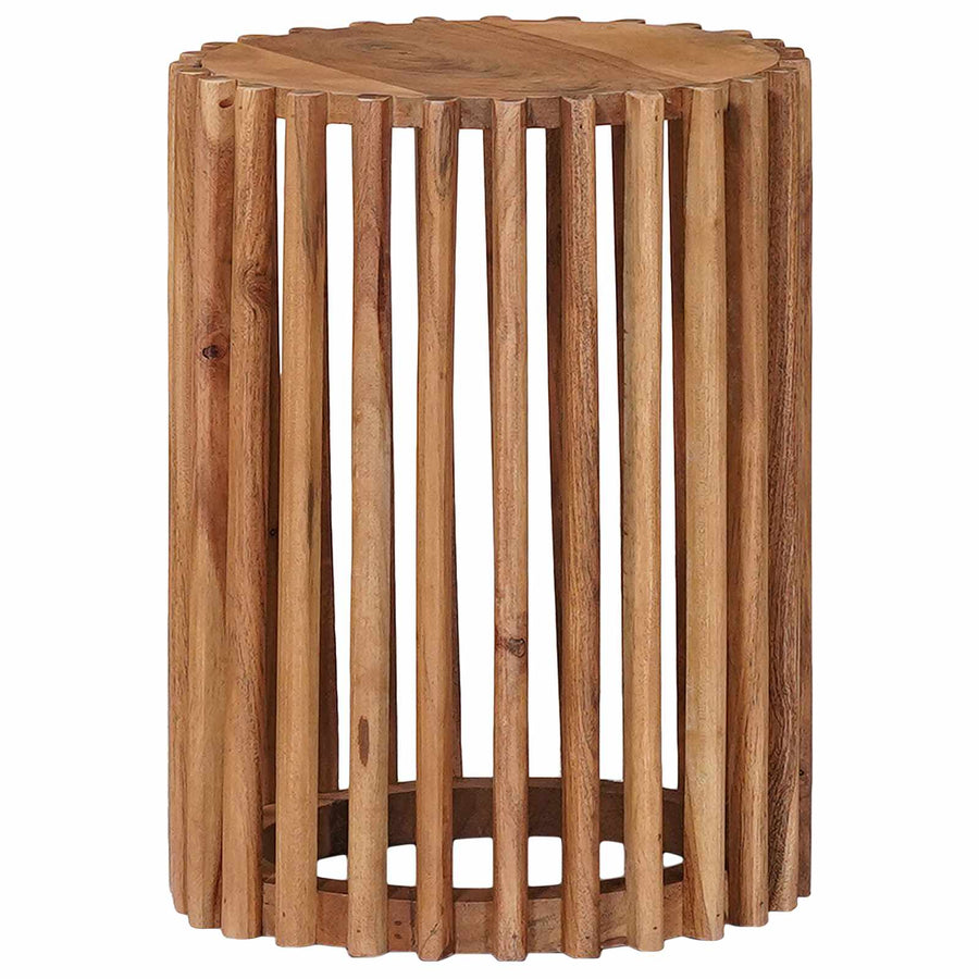 Bijzettafelset met opslag met de deur Bruin 40 x 40 x 45 cm