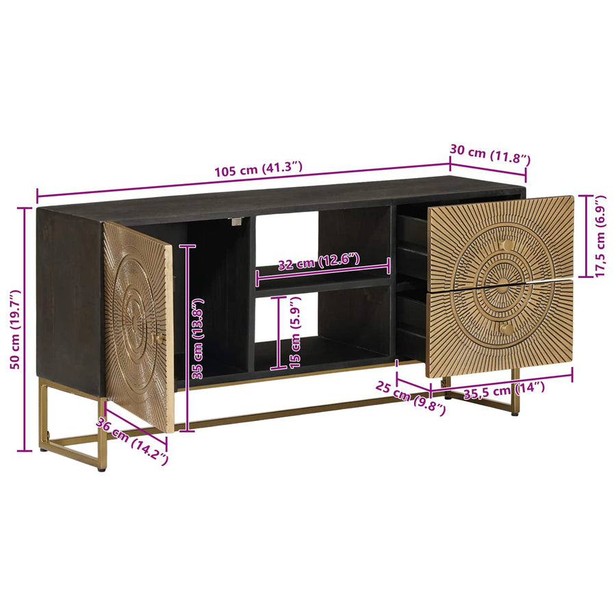 TV-kast met lade met plank met opslag Koper 105 x 30 x 50 cm