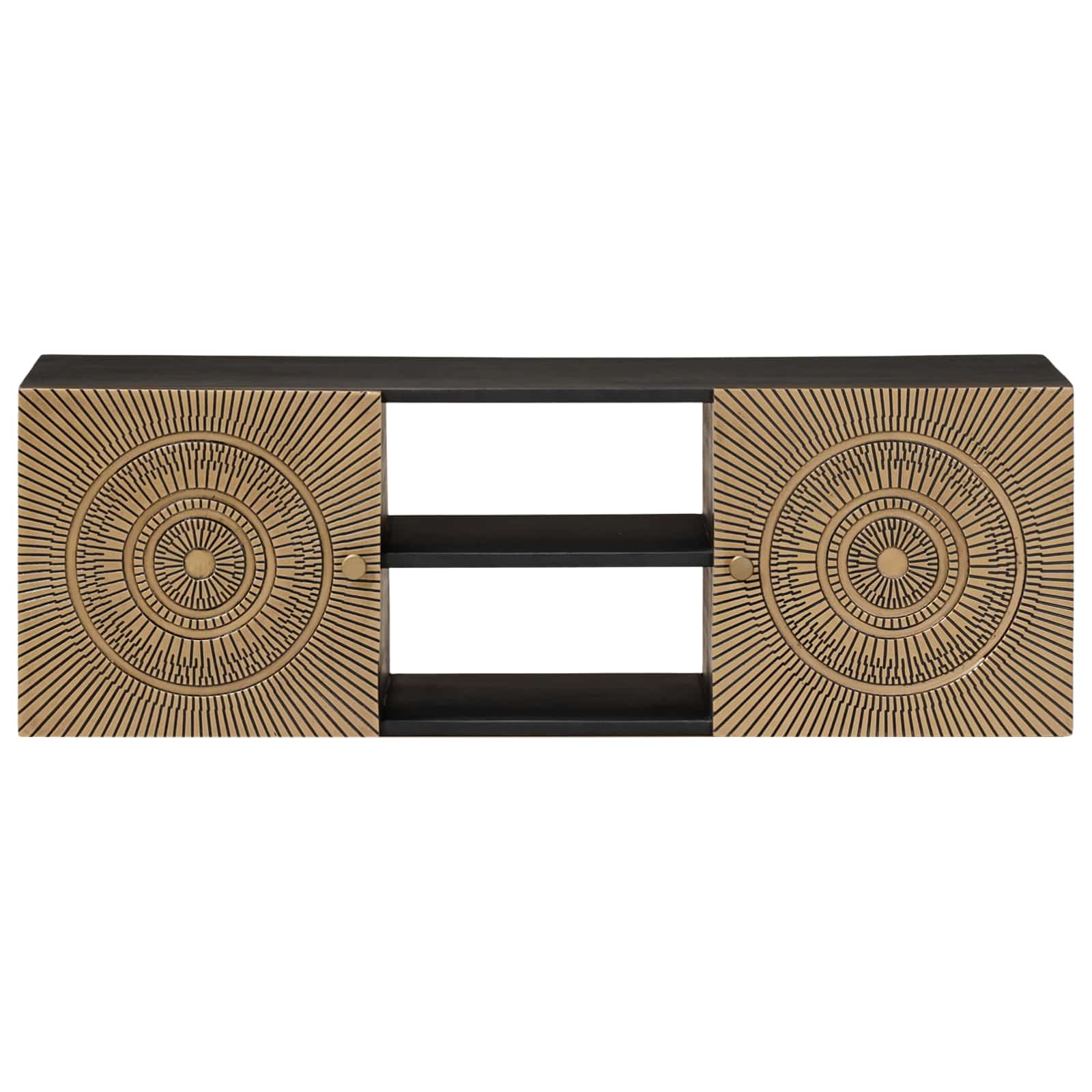 TV-kast met plank met opslag met de deur Koper 105 x 30 x 35 cm