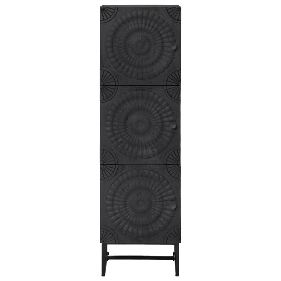 Hoge kast Zwart 35 x 30 x 120 cm