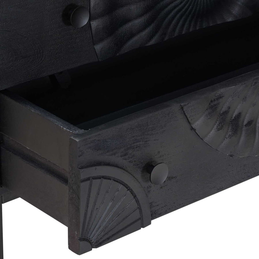 Ladenkast met lade Zwart 75 x 30 x 65 cm