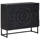 Black Chest of Drawers 75 x 30 x 65 cm