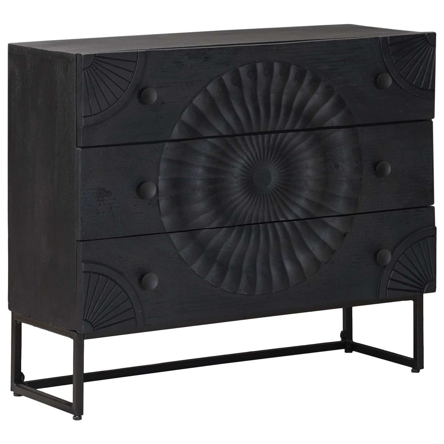 Ladenkast met lade Zwart 75 x 30 x 65 cm