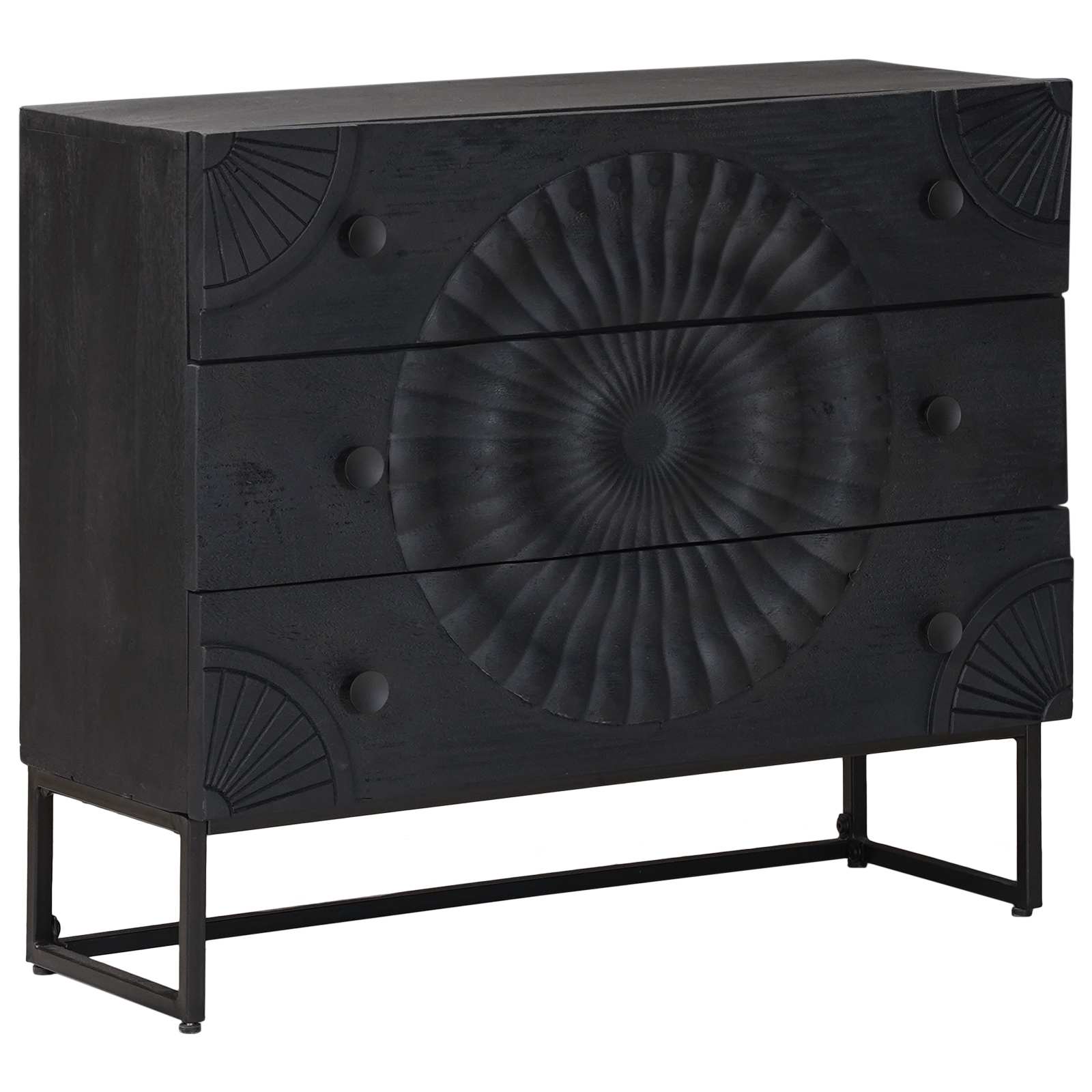 Ladenkast met lade Zwart 75 x 30 x 65 cm