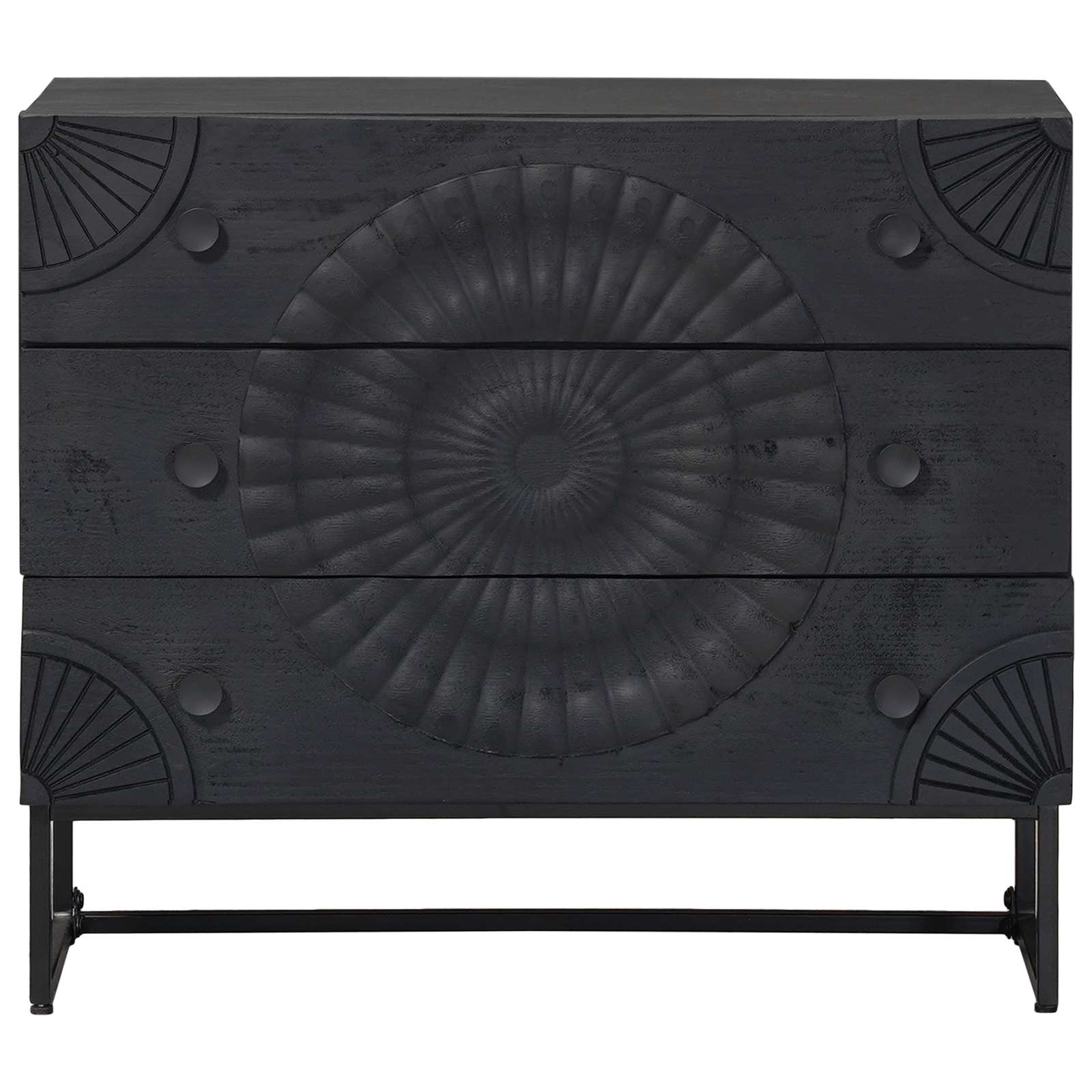Ladenkast met lade Zwart 75 x 30 x 65 cm
