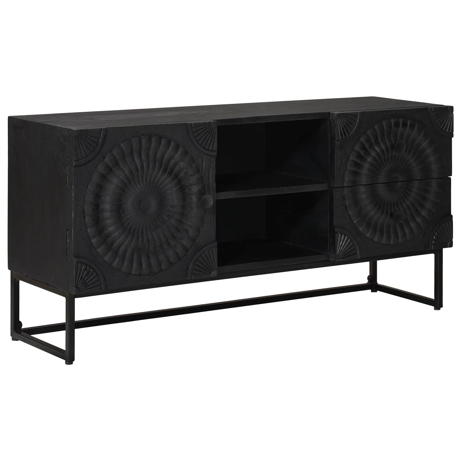 TV-kast met lade met plank met opslag Zwart 105 x 30 x 54 cm