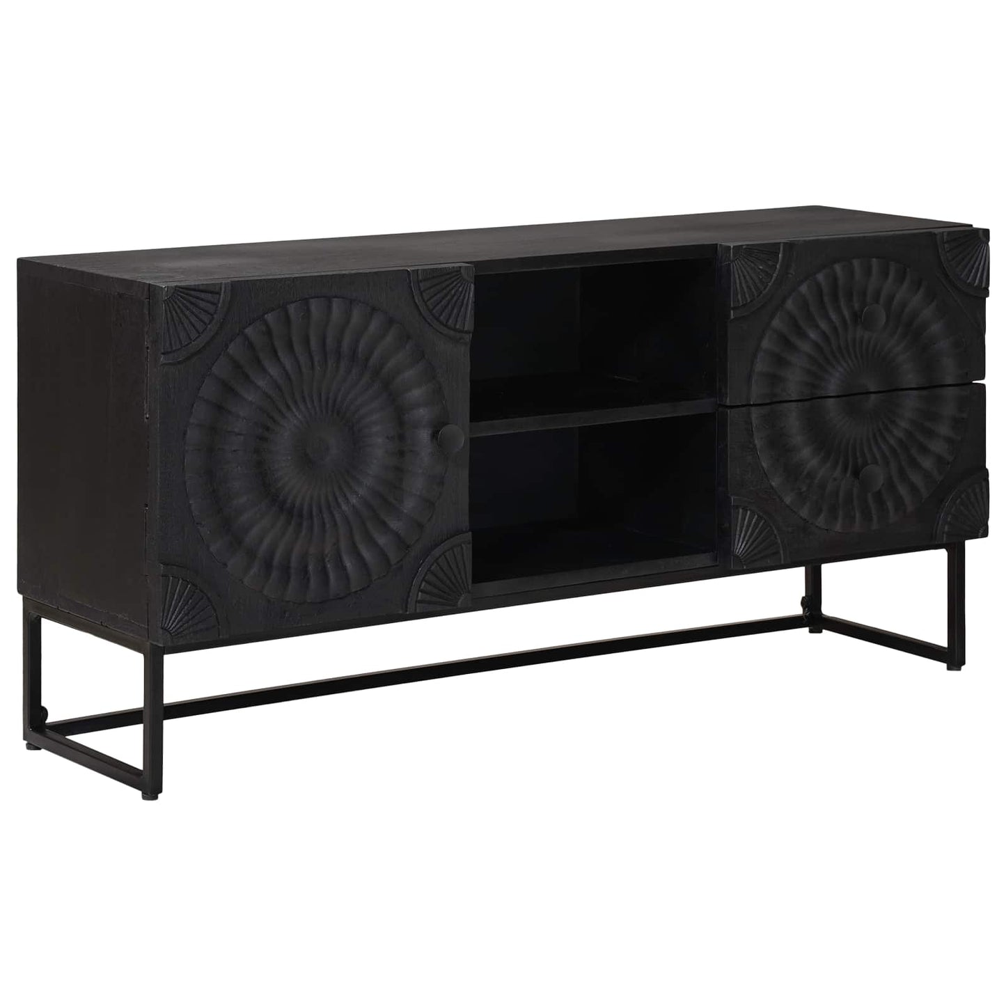 TV-kast met lade met plank met opslag Zwart 105 x 30 x 54 cm