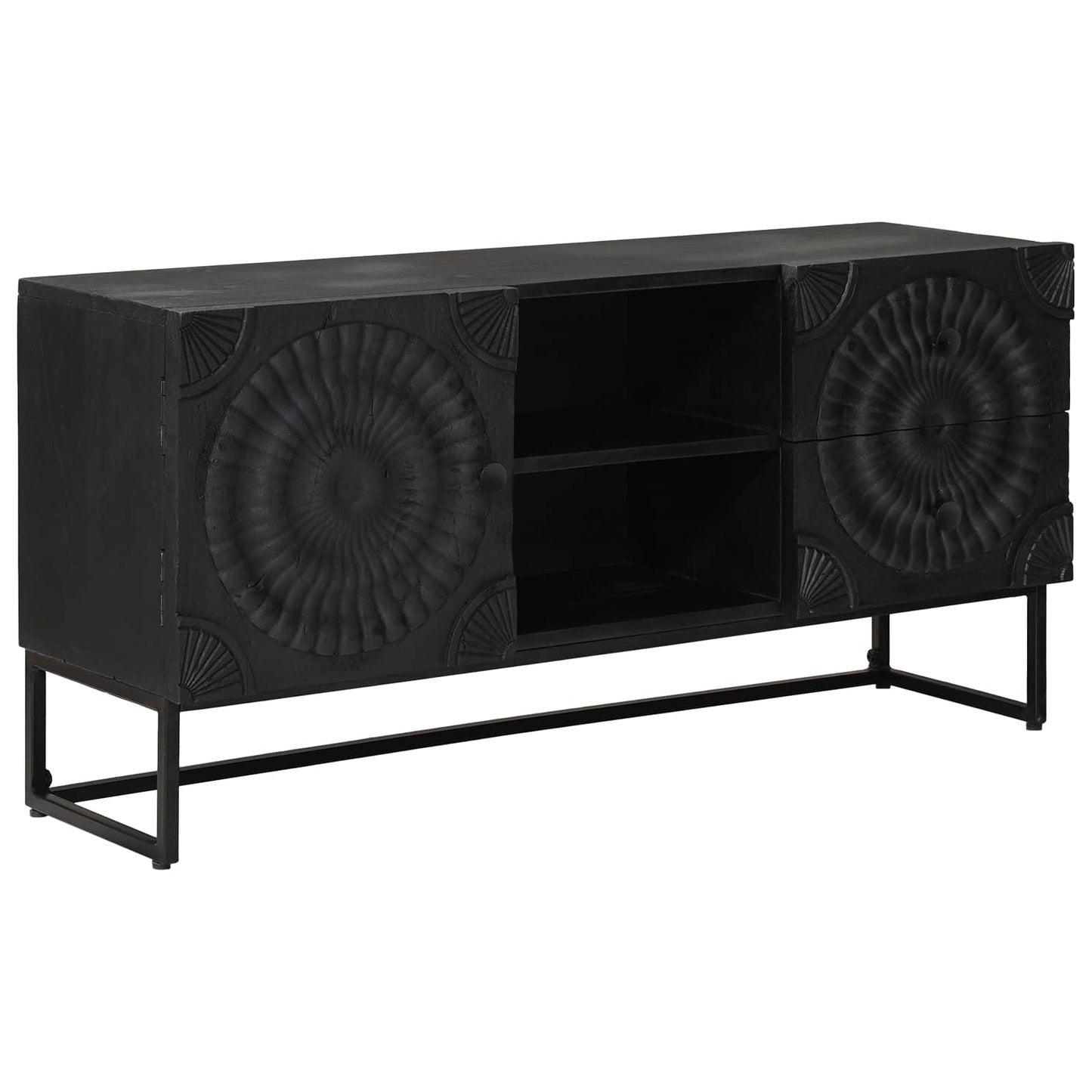 TV-kast met lade met plank met opslag Zwart 105 x 30 x 54 cm