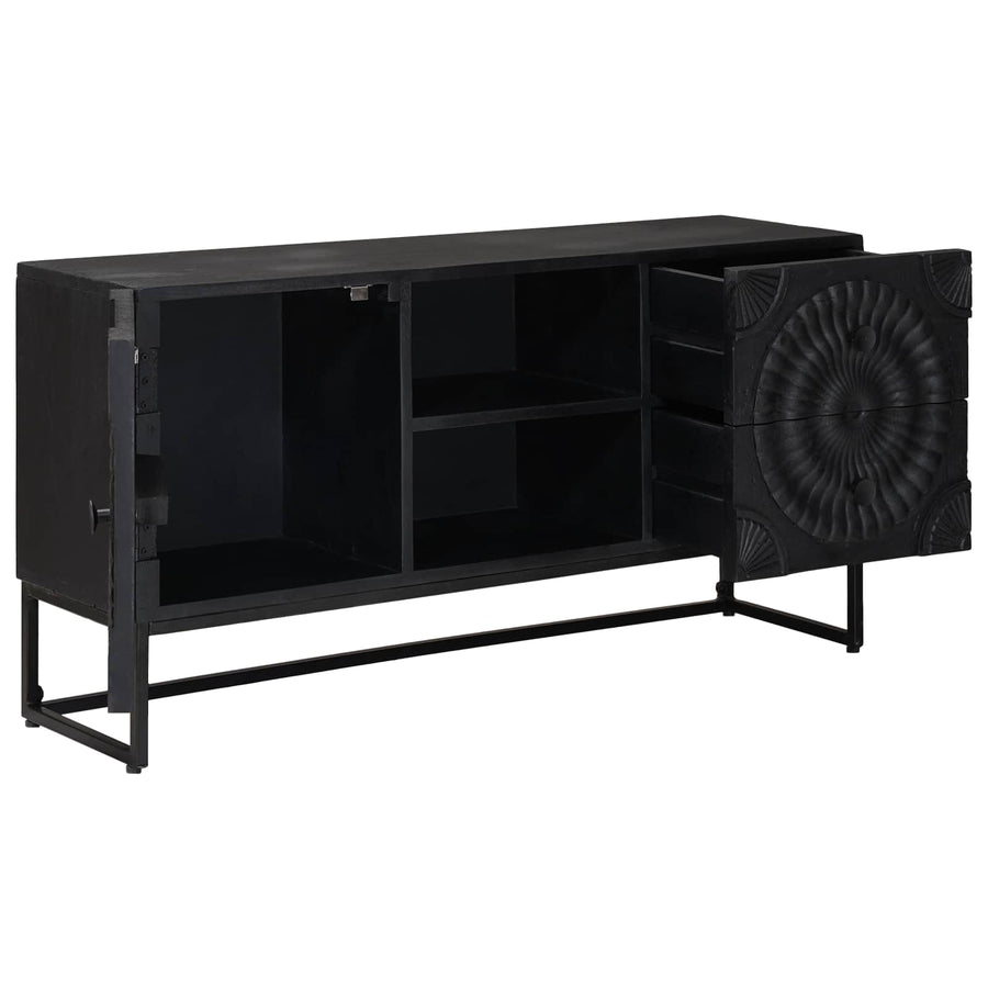TV-kast met lade met plank met opslag Zwart 105 x 30 x 54 cm
