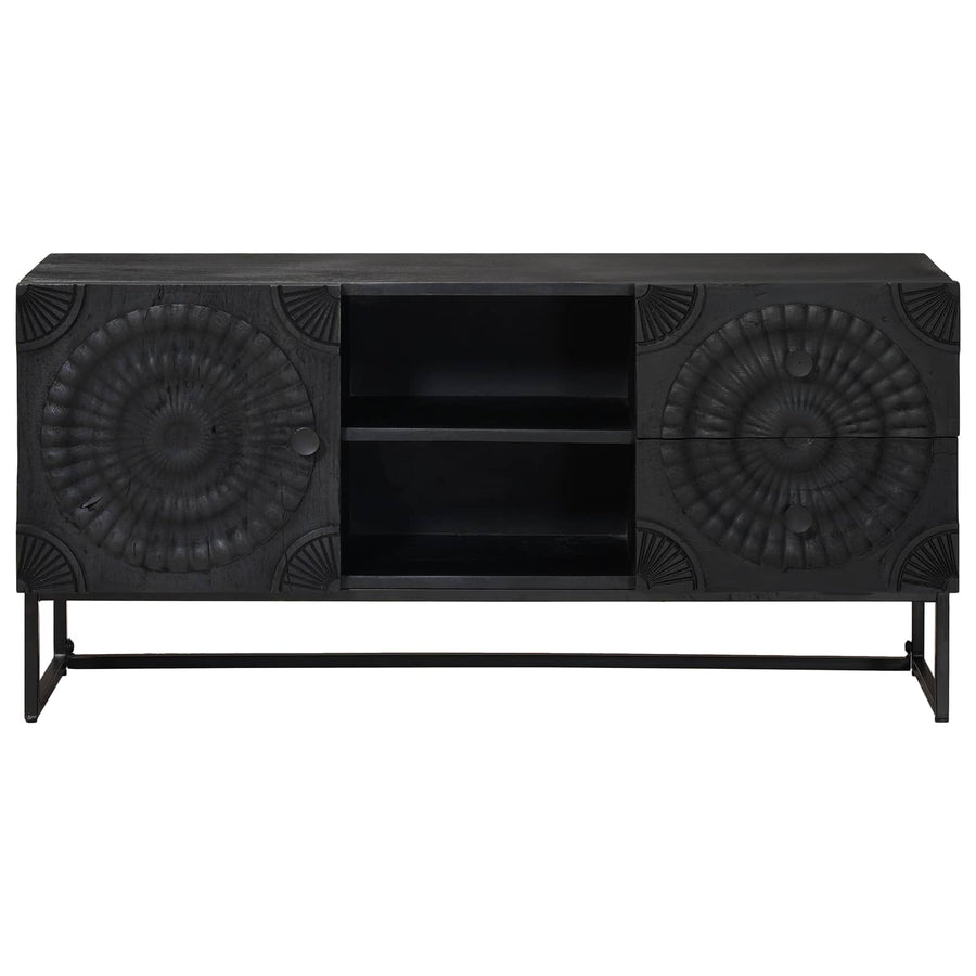 TV-kast met lade met plank met opslag Zwart 105 x 30 x 54 cm