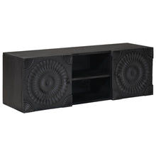 TV-kast met plank met opslag met de deur Zwart 105 x 30 x 35 cm