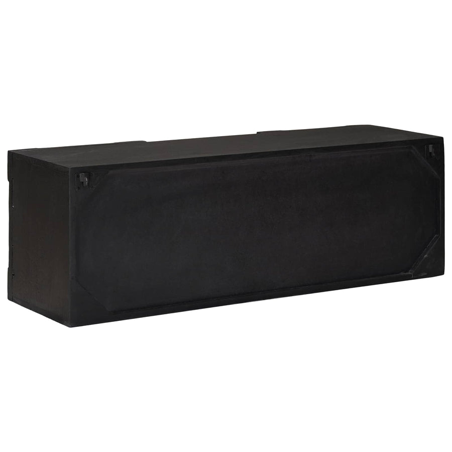 TV-kast met plank met opslag met de deur Zwart 105 x 30 x 35 cm