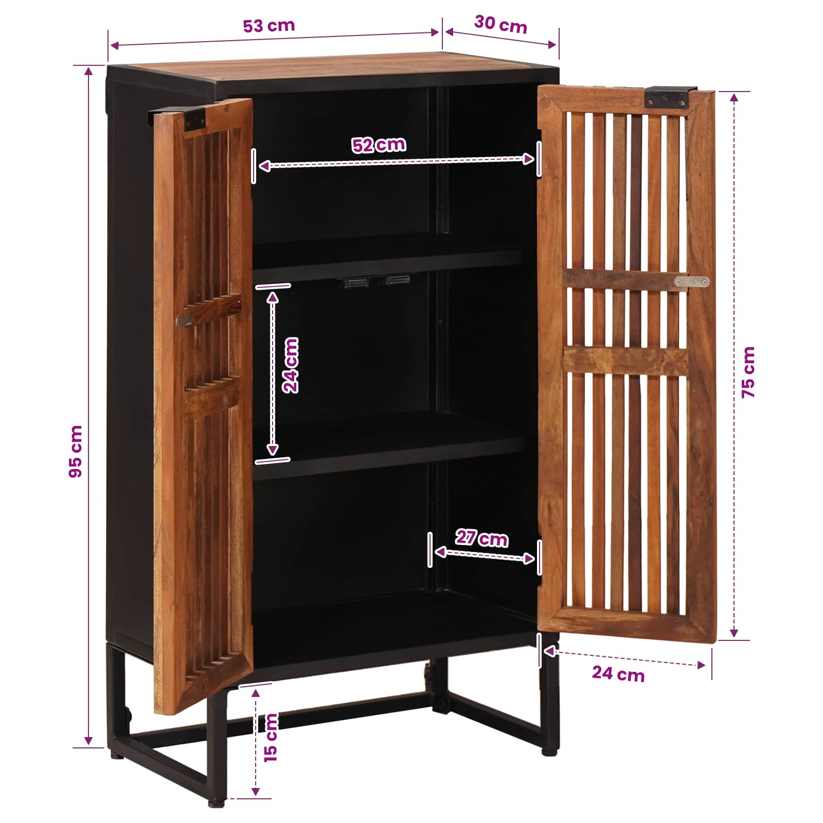 Hoge kast 53 x 30 x 95 cm