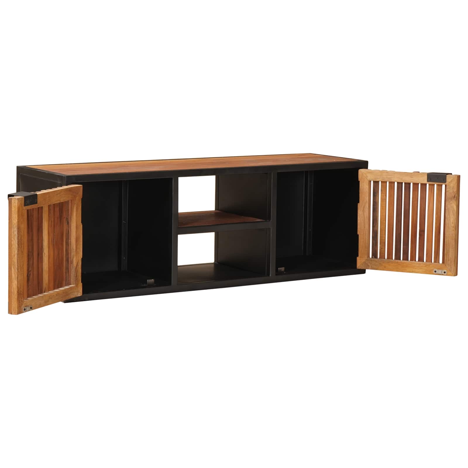 TV-kast 105 x 30 x 35 cm Massief Mango Hout en Geengineerd Hout