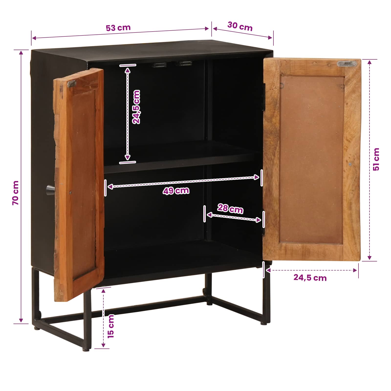Dressoir 53 x 30 x 70 cm