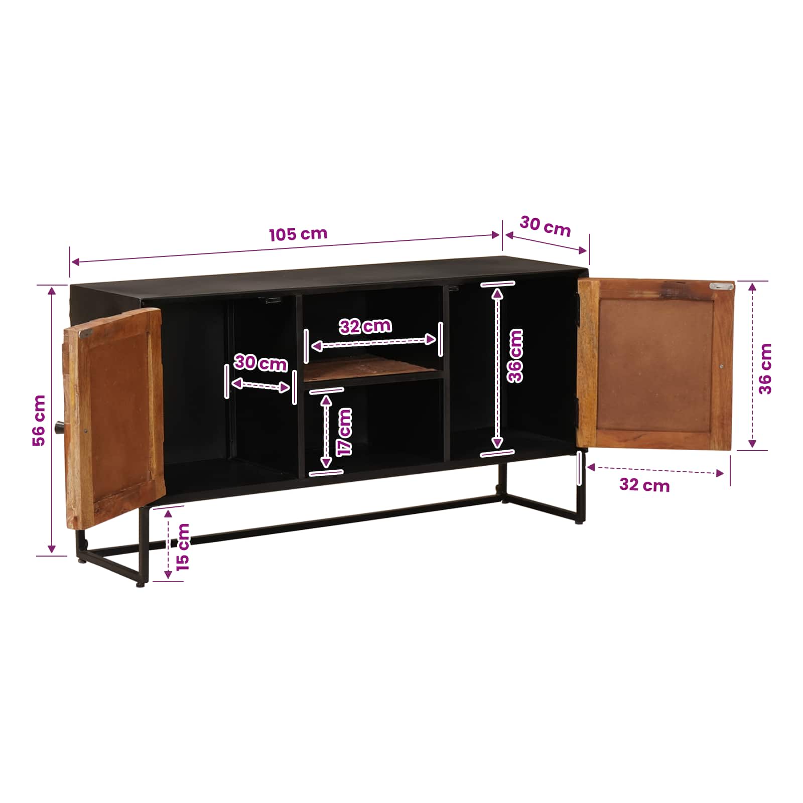 Dressoir 105 x 30 x 55 cm