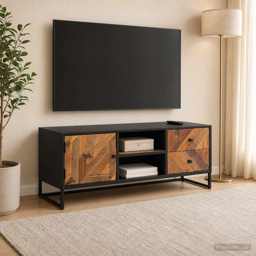 TV-kast met lade met opslag met de deur 105 x 30 x 40 cm