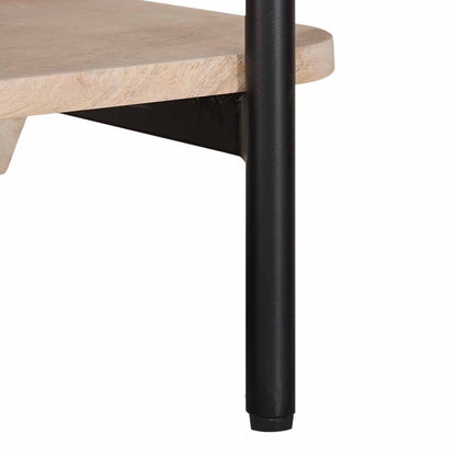 Handgemaakte Koffietafel Wit 85 x 45 x 50 cm Massief Mango Hout