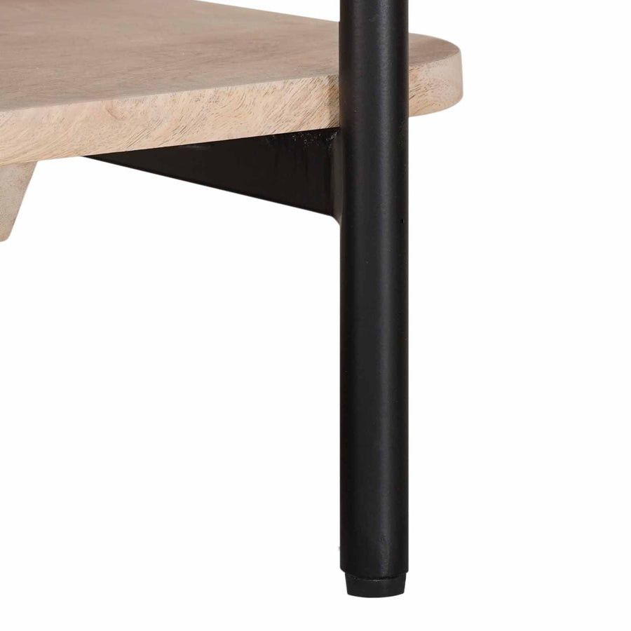 Handgemaakte Koffietafel Wit 85 x 45 x 50 cm Massief Mango Hout