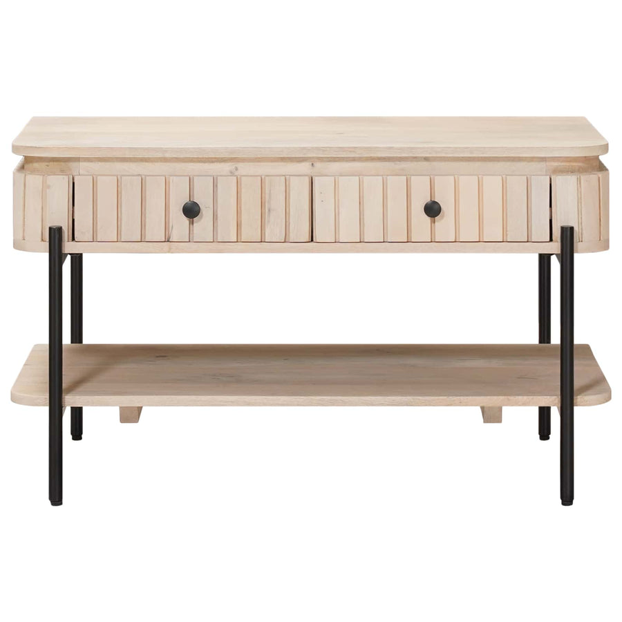 Handgemaakte Koffietafel Wit 85 x 45 x 50 cm Massief Mango Hout
