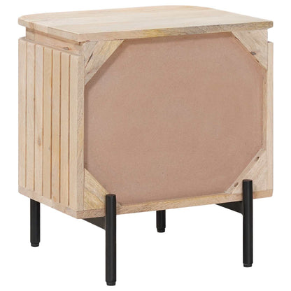 Handgemaakt nachtkastje Wit 40 x 30 x 45 cm Massief Mango Hout