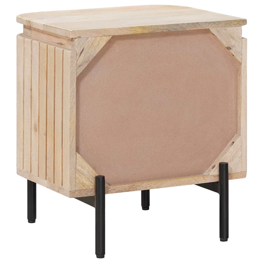 Handgemaakt nachtkastje Wit 40 x 30 x 45 cm Massief Mango Hout