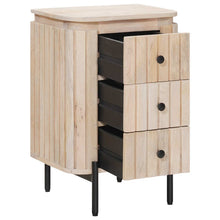 Handgemaakt nachtkastje Wit 40 x 30 x 60 cm Massief Mango Hout